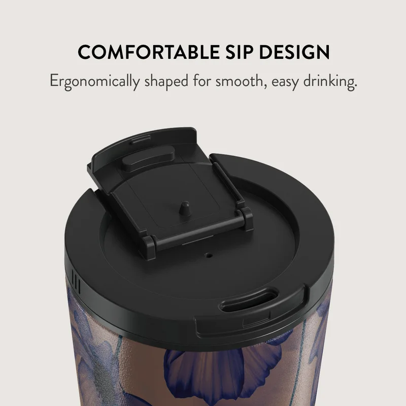 Burga  Burga Velvet Night 700ml Travel Mug Flap & Straw Set Lid Combo – BPA-Free Stainless Steel, Triple-Layer Insulated, Leak-Resistant, Premium Printed Design – Hot & Cold Drinks  | Best Price UAE